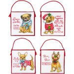 Christmas Pups Ornaments Counted Cross Stitch Kit (image for) Christmas Pups Ornaments Counted Cross Stitch Kit